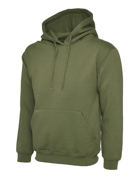 Classic Pullover Hooded Sweatshirt With Front Pouch Pocket