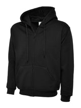 Full Zip Hooded Sweatshirt With Front Pouch Pockets