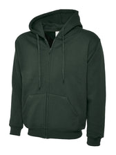Full Zip Hooded Sweatshirt With Front Pouch Pockets