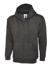 Full Zip Hooded Sweatshirt With Front Pouch Pockets