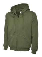 Full Zip Hooded Sweatshirt With Front Pouch Pockets