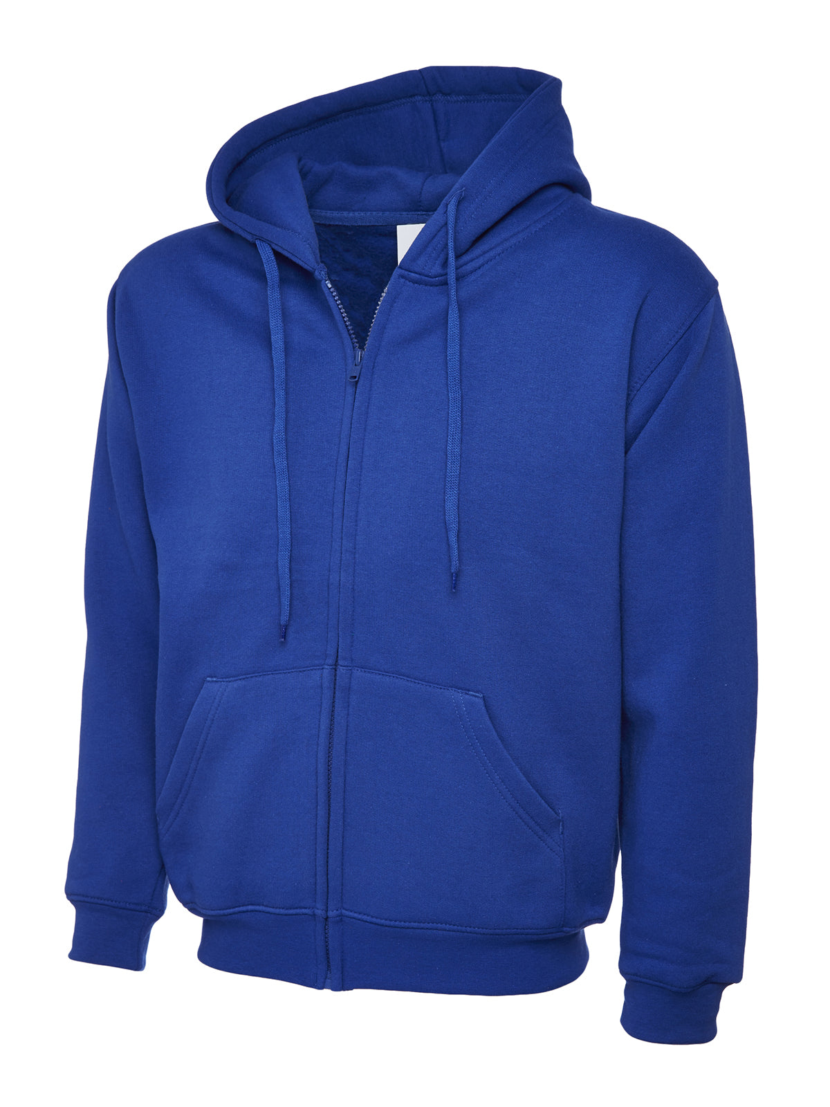 Full Zip Hooded Sweatshirt With Front Pouch Pockets