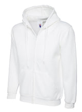 Full Zip Hooded Sweatshirt With Front Pouch Pockets