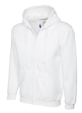Full Zip Hooded Sweatshirt With Front Pouch Pockets