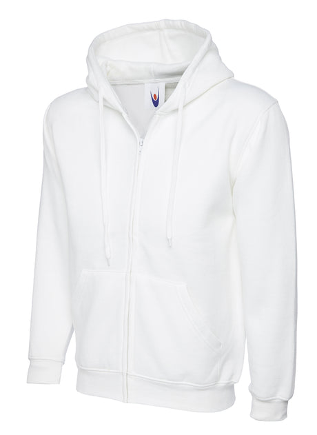 Full Zip Hooded Sweatshirt With Front Pouch Pockets