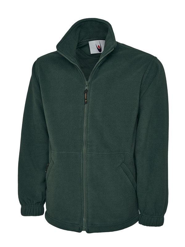 Green Unisex Full Zip Micro Fleece Jacket