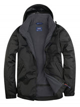 Black Fleece Lined Waterproof Jacket
